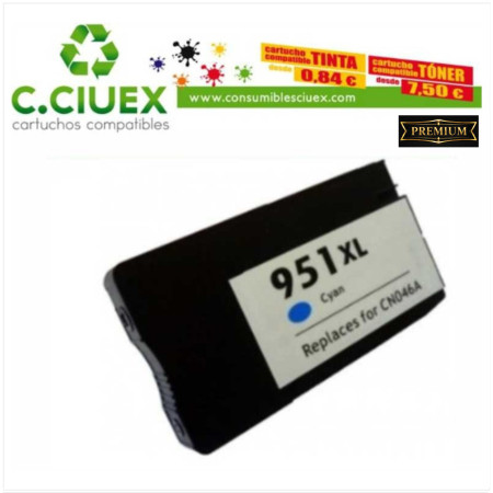 TINTA COMPATIBLE HP 951XL CYAN (CN046AE)