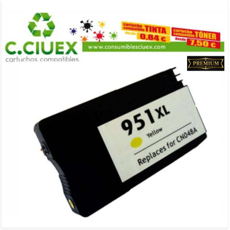 TINTA COMPATIBLE HP 951XL AMARILLO (CN048AE)