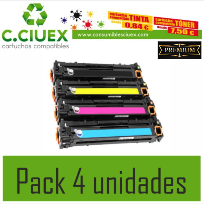 HP CF530/1/2/3XL PACK 4 UNIDADES