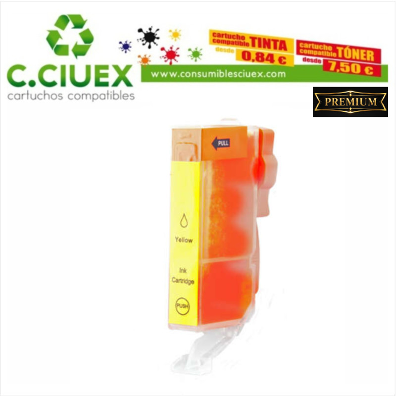 Tinta Compatible Canon cli521 amarillo