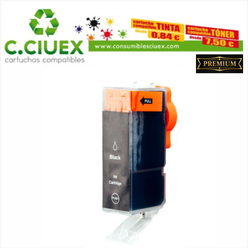 Tinta Compatible Canon cli520 negro alta capacidad