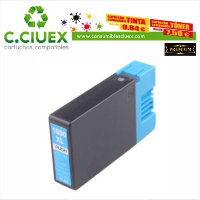 TINTA COMPATIBLE CANON CYAN PGI 1500XL