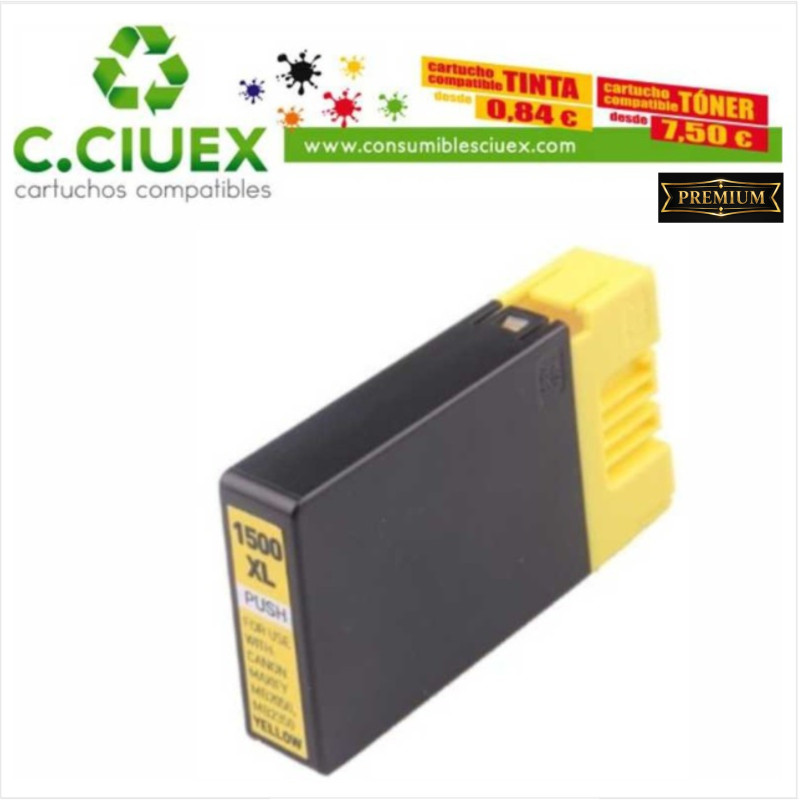 TINTA COMPATIBLE CANON AMARILLO PGI 1500XL