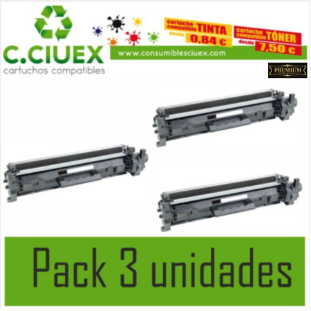 HP CF230X COMPATIBLE PACK 3 UNIDADES