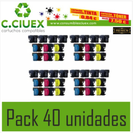 BROTHER COMPATIBLE LC3219XL PACK 40 UNIDADES