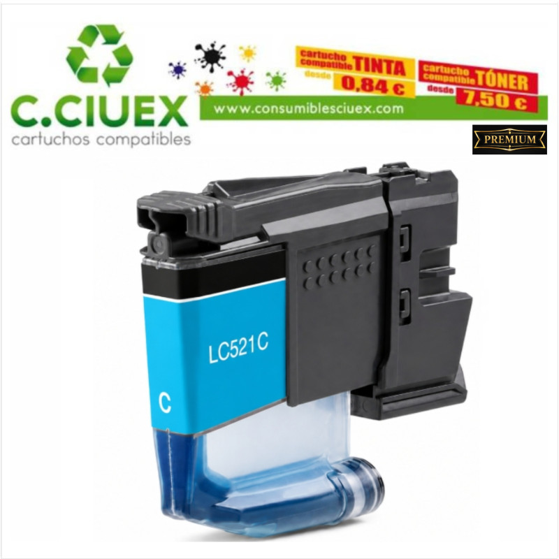 BROTHER COMPATIBLE LC521 CYAN