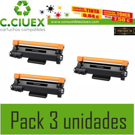 BROTHER COMPATIBLE TN2510XL PACK 3 UNIDADES