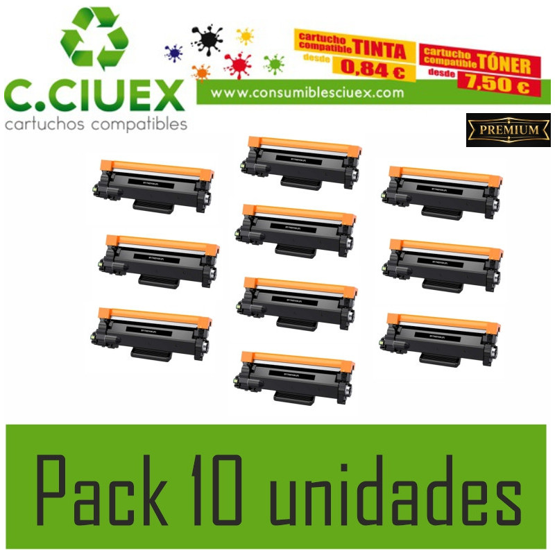 BROTHER COMPATIBLE TN2510XXL PACK 10 UNIDADES