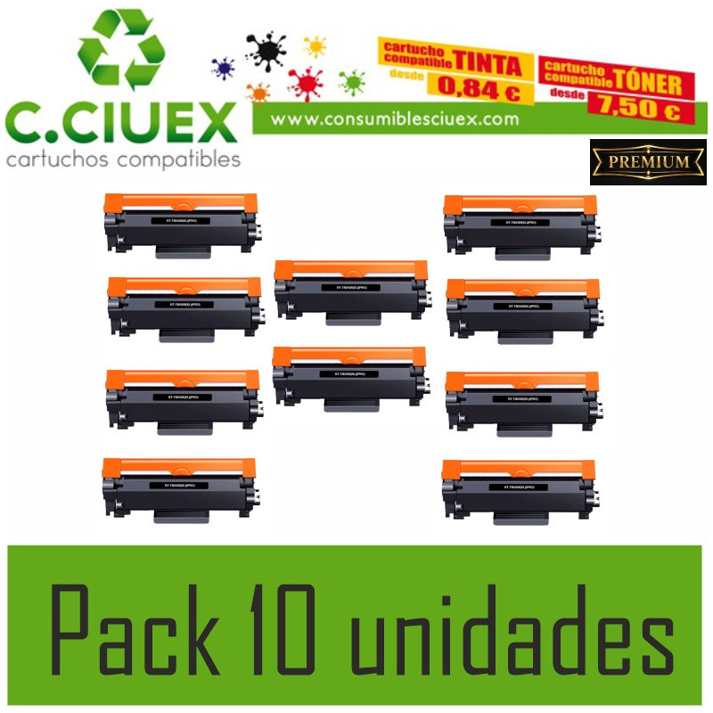 BROTHER COMPATIBLE TN2420XL PACK 10 UNIDADES