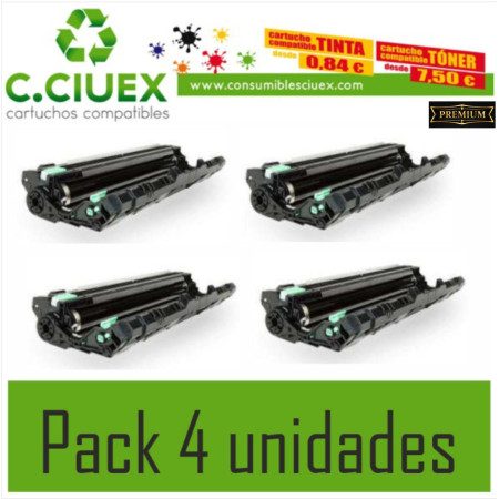 BROTHER COMPATIBLE  DR241 PACK 4 UNIDADES