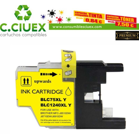 Tinta Compatible Brother LC1280 LC1240 LC1220 Amarillo