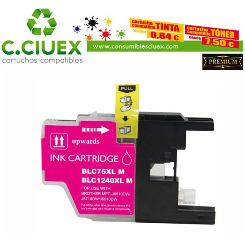 Tinta Compatible Brother LC1280 LC1240 LC1220 Magenta