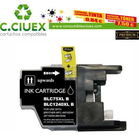 Tinta Compatible Brother LC1280 LC1240 LC1220 Negro