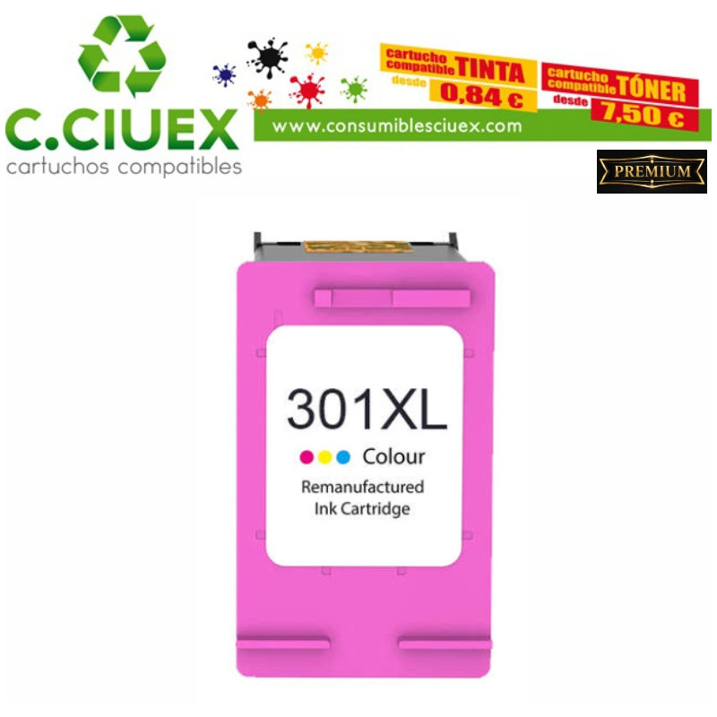 TINTA COMPATIBLE HP 301XL COLOR