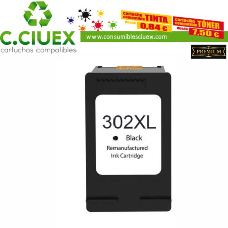 TINTA COMPATIBLE HP 302XL BK COLOR NEGRO