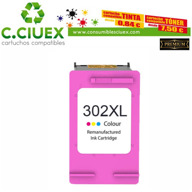 TINTA COMPATIBLE HP 302XL C TRICOLOR