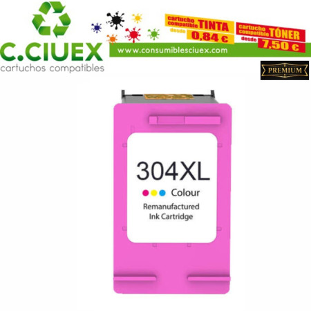 HP 304XL TRICOLOR CARTUCHO DE TINTA REMANUFACTURADO N9K05AE/N9K07AE