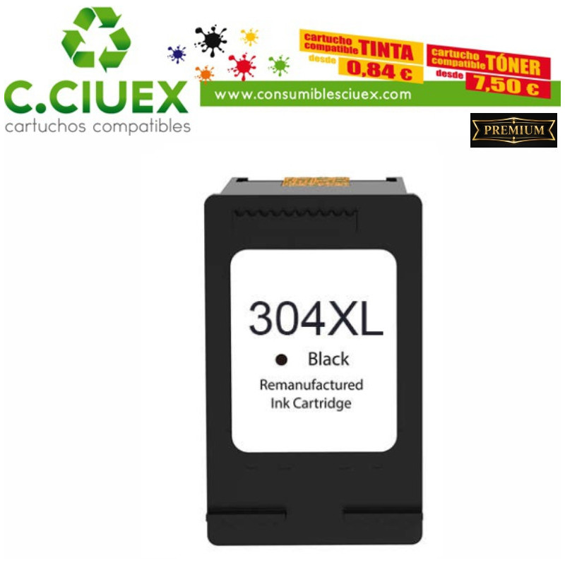 HP 304XL NEGRO CARTUCHO DE TINTA REMANUFACTURADO N9K06AE/N9K08AE
