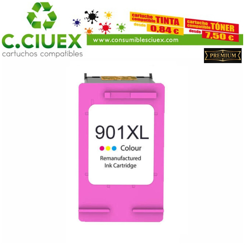 TINTA COMPATIBLE HP901XL COLOR