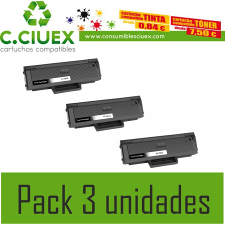 HP W1106xl COMPATIBLE PACK 3 UNIDADES