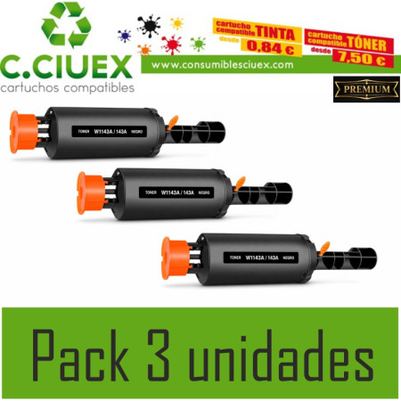 HP W1143A COMPATIBLE PACK 3 UNIDADES