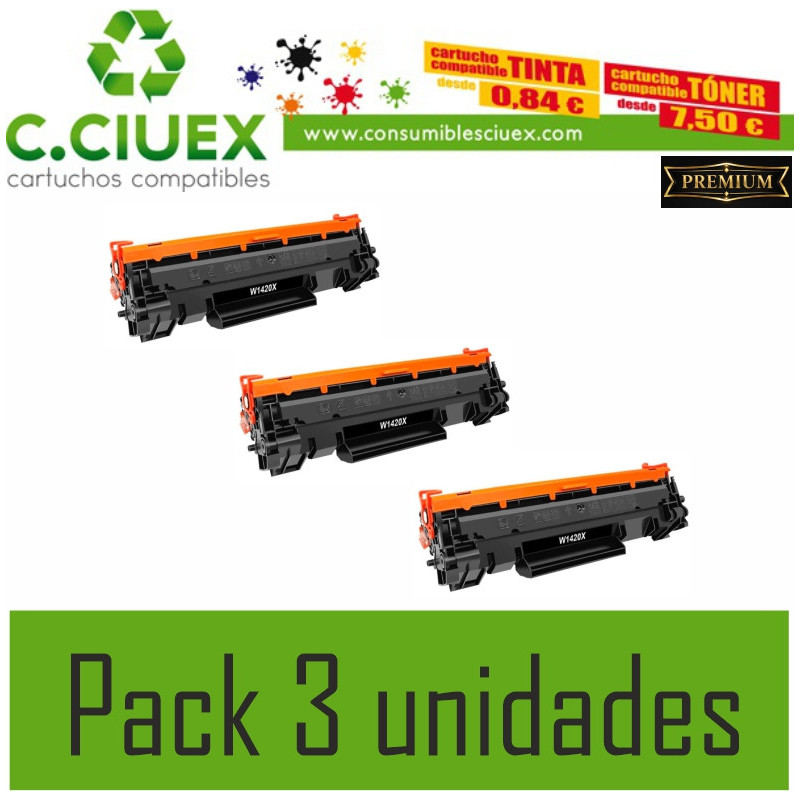 HP W1420XL COMPATIBLE PACK 3 UNIDADES