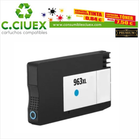 TINTA COMPATIBLE HP 963XL CYAN