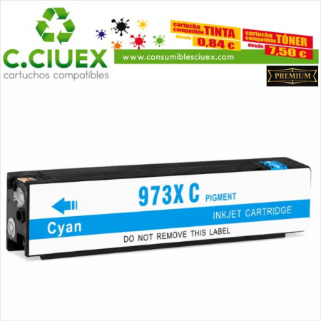 TINTA COMPATIBLE HP 973XL CYAN