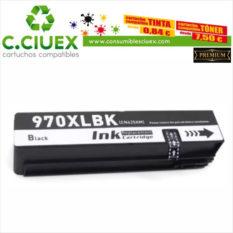 TINTA COMPATIBLE HP 970XL NEGRO (CN625AE)