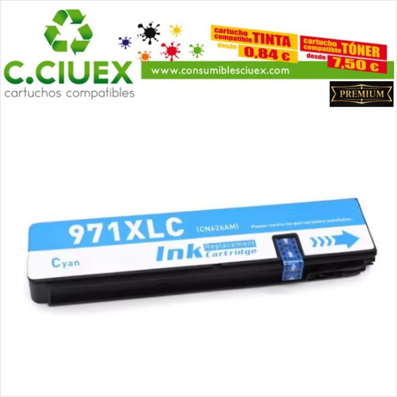 TINTA COMPATIBLE HP 971XL CYAN (CN626AE)
