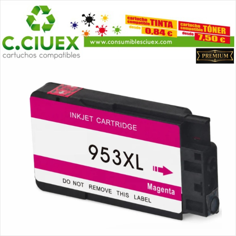 HP 953XL MAGENTA CARTUCHO DE TINTA GENERICO F6U17AE/F6U13AE