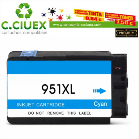 TINTA COMPATIBLE HP 951XL CYAN (CN046AE)